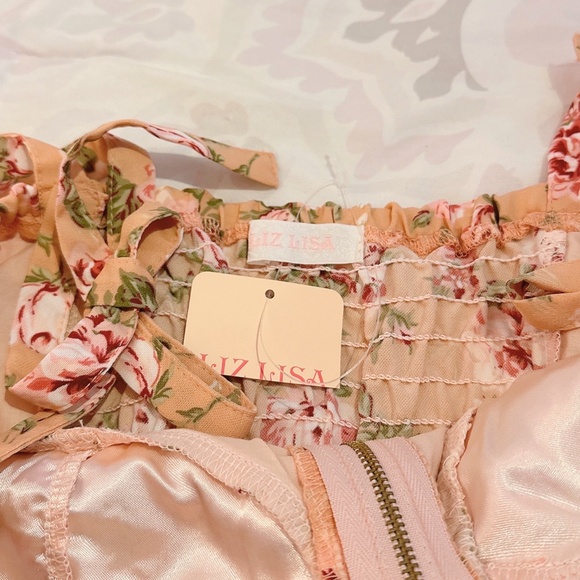 (NWT) Liz Lisa | Peach Floral Bustier - Picture 2 of 3